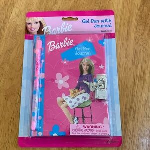 ❤️🎁NEW NIP Barbie Journal with Lock Keys 2001 *Gel pen* Girlfriend Collectible